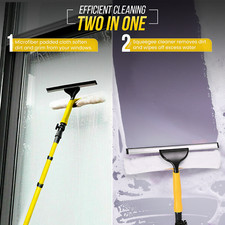 Window Cleaning Conservatory Extendable 3.5m Pole Washing Squeegee Kit Equipment