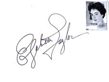 Elizabeth Taylor Signed Card with Piece Of The Past Certificate of Authenticity