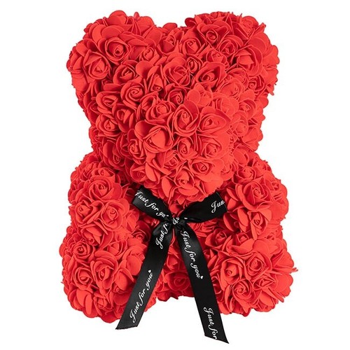 Rose teddy bear with gift - bear,