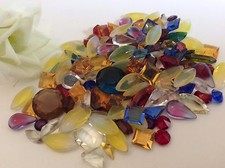30 Mixed size/shape Unfoiled Rhinestones Bargain Bag Craft Post Free 