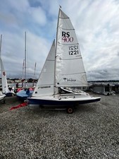 RS 400 asymmetric sailing dinghy with sails spinnaker hardware and trolley
