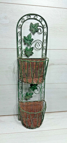 Vintage metal wicker wall - metal,