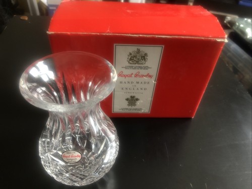Royal brierley crystal vase - crystal,