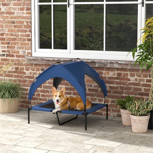 Raised dog bed with canopy - dog,