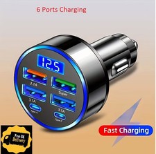 Port fast car charger - 6, usb