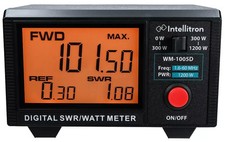 Intellitron WM-1005D Digital SWR/Watt Meter 1.6-60 MHz 300mW-300w/300W-1200W