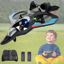 Kids Remote Control Airplane Fighter Jet RC Plane with LED Lights Helicopter