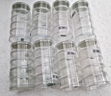 8 Stacks of 5 x 50ml 7cm Ø Clear Stacking Screw Top Storage Pots Crafts Hobbies