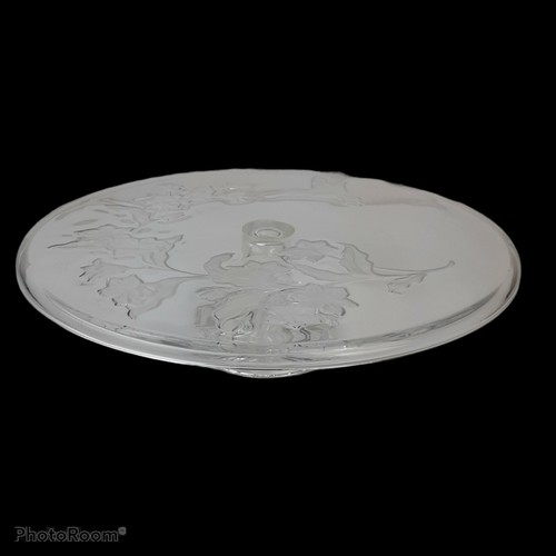 Round glass cake pedestal - round,