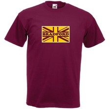 Bradford City Union Jack Flag Football Club T-Shirt Unisex Adult Cotton Top