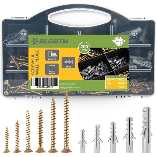 Blostm 200pcs screws wall - 200pcs,