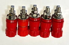 Binding Post Banana Plug Speaker Connector Terminal Panel Mount Red Qty 5 Audio