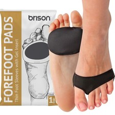 Brison Gel Metatarsal Pads for Men & Women Elastic Sleeves for Pain Relief