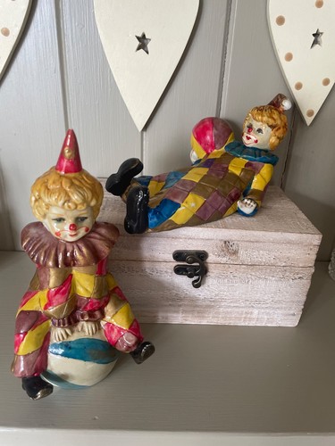 Vintage harlequin child clown - vintage,