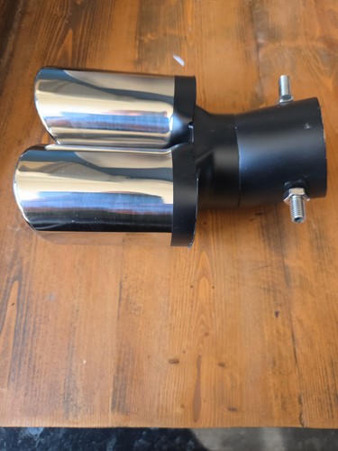 New curved car tailpipe - new, twin