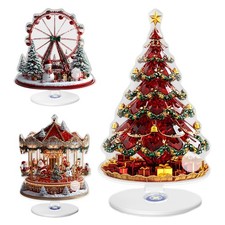 2D Acrylic Christmas Centerpiece Carousel Ferris Wheel Christmas Tree