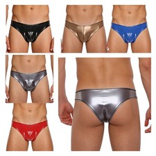 Men Wet Look Faux Leather