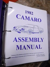 1982 CHEVROLET CAMARO ASSEMBLY MANUAL BY DRAFTING GRAPHIC INSTRUCTIONS