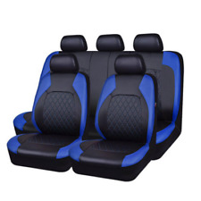 Car Seat Covers Full Set Protector Pad PU Leather Front Rear Mat Universal 9Pcs