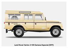 POSTER - LAND ROVER SERIES 3 SANTANA - (A4 A3 A2 sizes) Art Print Car RENDER
