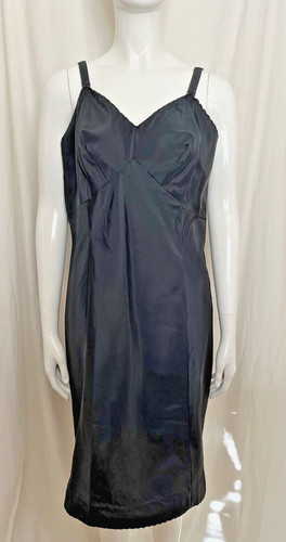 Rustly slippery taffeta - taffeta, black