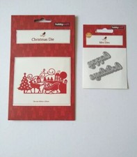 Hobbycraft Dies  Christmas Die & Happy Holidays Wording Dies Christmas Crafting