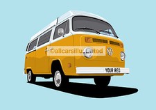 Camper van graphic art - vw,