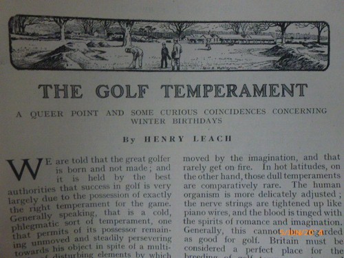 Henry leach golf temperament - henry,