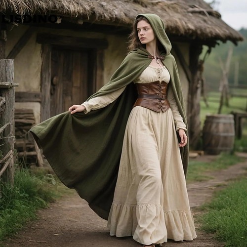 Mens medieval hooded cloak - medieval,