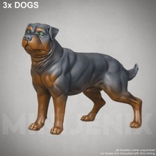 DOG SET || Fantasy Animal, Wolf, Rottweiler, Tabletop Unpainted Miniatures