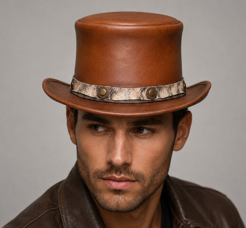 Brown genuine leather - brown,