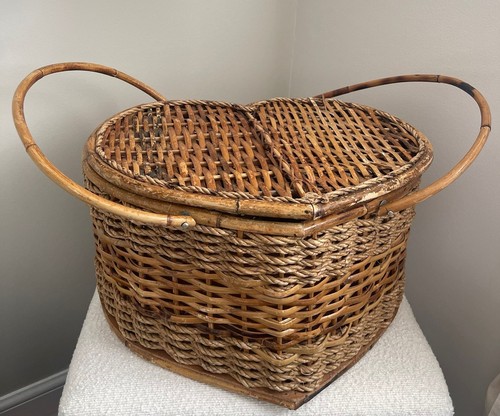 Vintage heart shaped woven