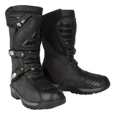 Spada Raider CE Leather Nubuck Touring Motorcycle Adventure Boots - Black