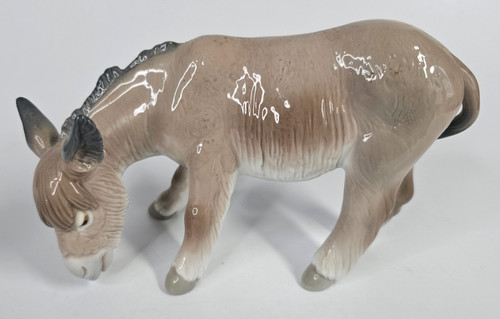 Lladro standing donkey eating - lladro,