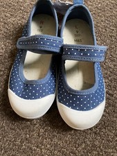 Girls Blue Demin Pumps M&S