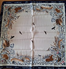 vintage Cornelia James square wildlife scarf