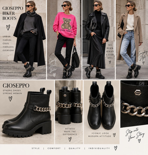 Gioseppo biker boots with - biker,