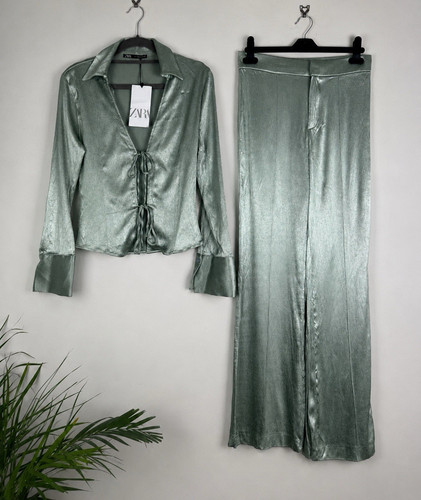 Zara green satin - green,