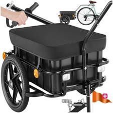 Bicycle Trailer Bike Carriers Cargo Tag Along Multifunctional Hand Cart Shopping