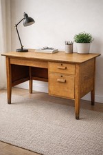 Vintage Solid Oak Writing Desk
