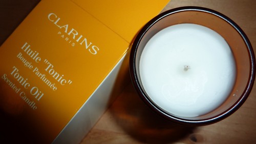Clarins scented candle huile - clarins,
