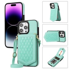 Mirror Grid Leather Phone Case
