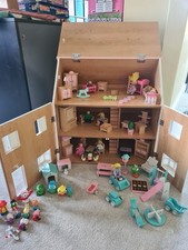 Dolls House Wood Girls Bundle Huge Gift Dolls Furniture Complete