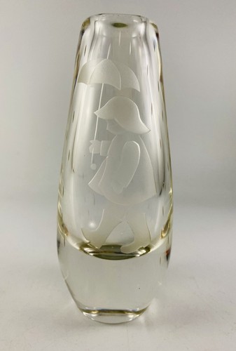 Vintage norwegian etched glass - vintage,