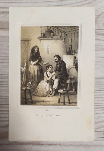 1850 lithograph art - lithograph,