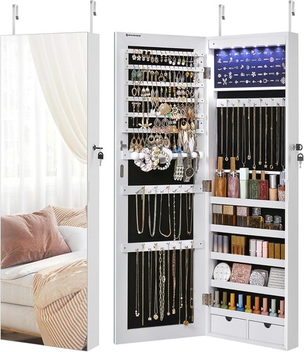 Frameless mirrored jewellery - mirrored,