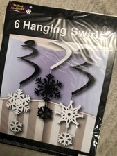 6pcs Christmas Hanging Swirls