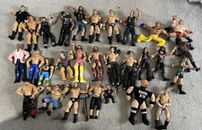 28 X WWF WWE WCW JAKKS Mattel Hasbro Wrestling Figure Bundle Lot Toys