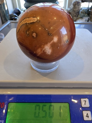 Natural jasper crystal sphere - jasper,