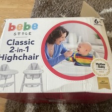 Baby Highchair Convertible 2in1 High Dining Feeding Chair for Toddler BeBe 
